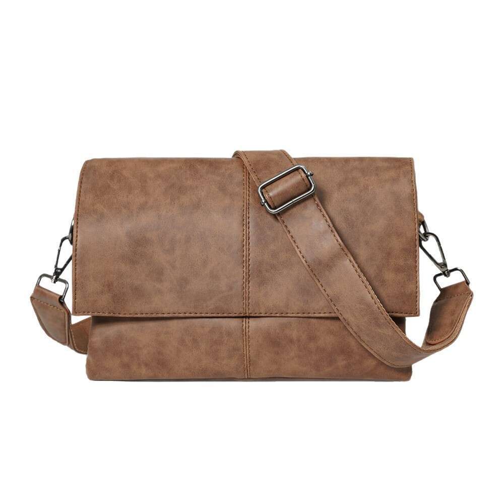 Korean Retro Men S Student Leather Business Versatile Shoulder Large Capacity Envelope Bag Crossbody Backpack High Quality Luxury Bag