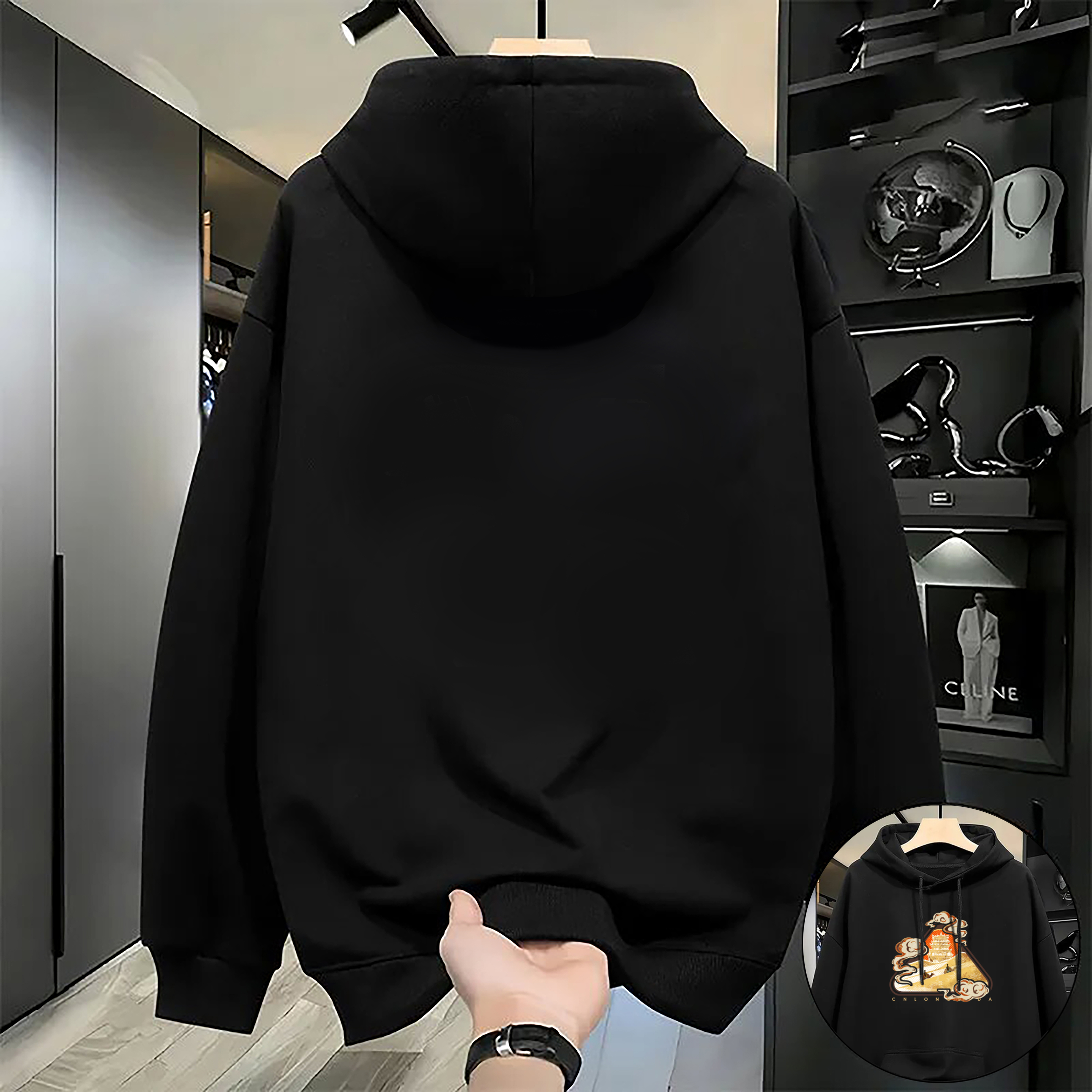 Contemporary Male Outerwear Piece Premium Quality Pullover Cardigan Embracing East-West Fashion Trends