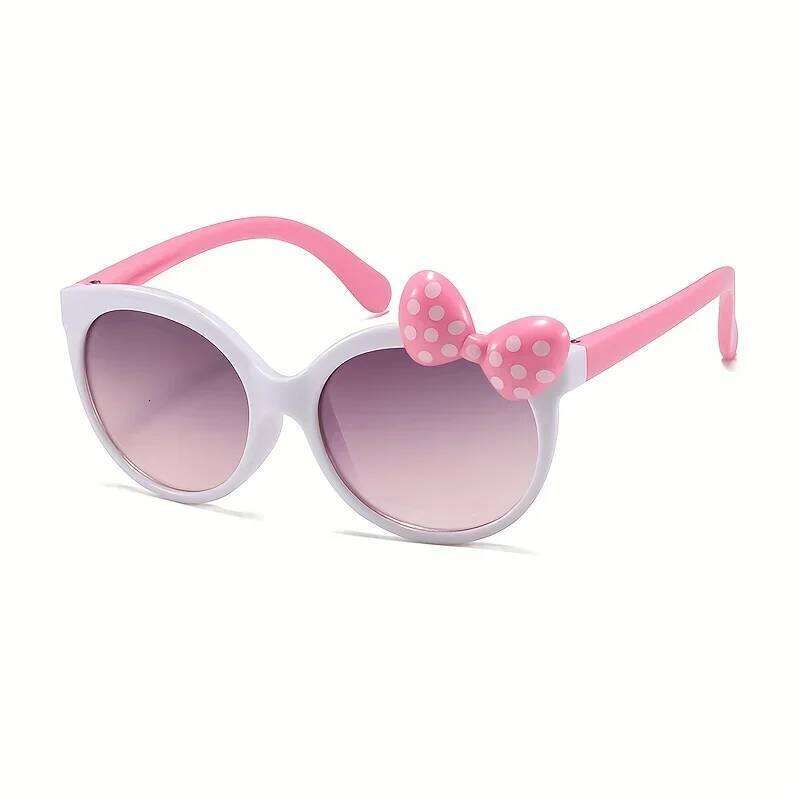 Cute Cartoon Bowknot Sunglasses, Girls Kids Children Sunshade Glasses For Climbing Outdoor Sports H260130