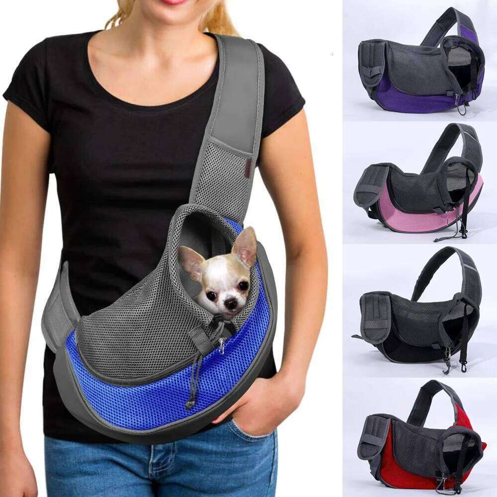 Pet Dog Portable Carrier Breathable Mesh Travel Safe Puppy Shoulder Bag with Adjustable Non-Slip Strap for Small Dogs Cats 26H0130