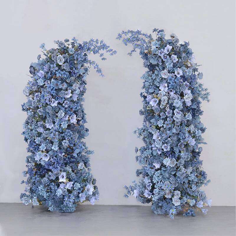 Brand new Rose peony hydrangea floral decoration ox corner arch frame wedding background prop party event stage floor flower Row W260130
