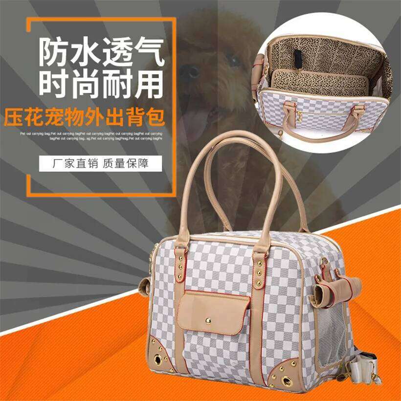 Pu Leather Foldable Carrier Bag Small Cat Dog Carry Tote Outdoor Travel Portable Pet Handbag for Shopping 26H0130