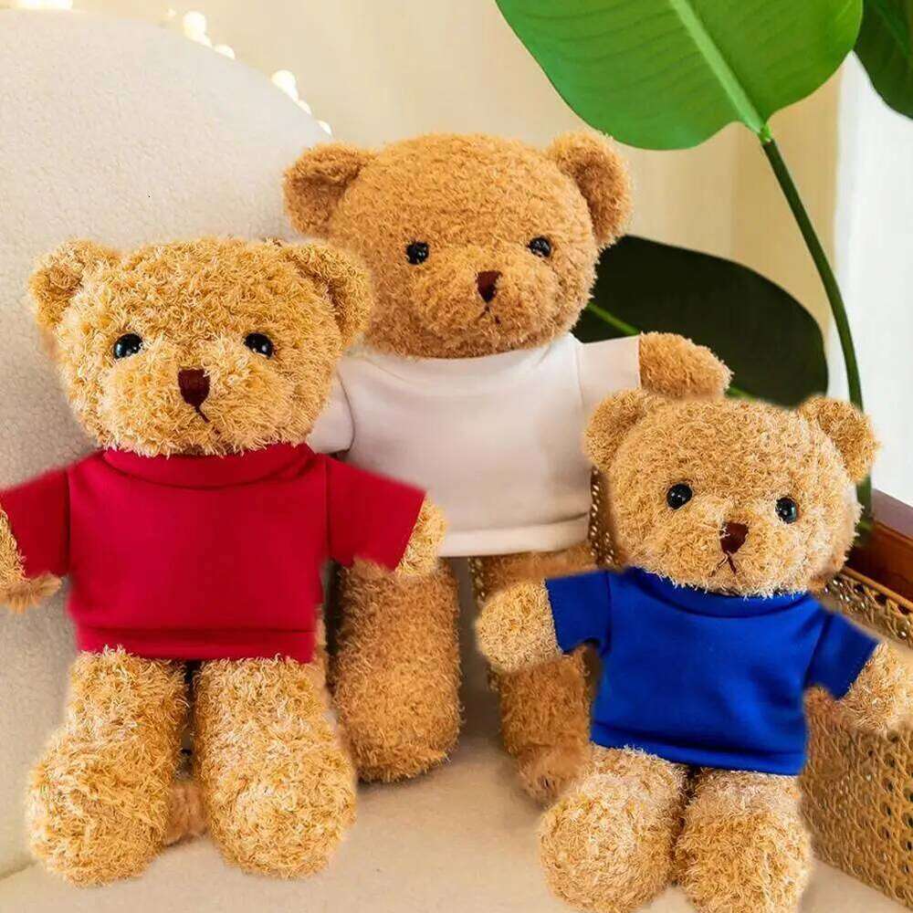 30cm Cute Wearing Sweater with Soft Teddy Bear Plush Toy Adorable Stuffed Animal Y260128