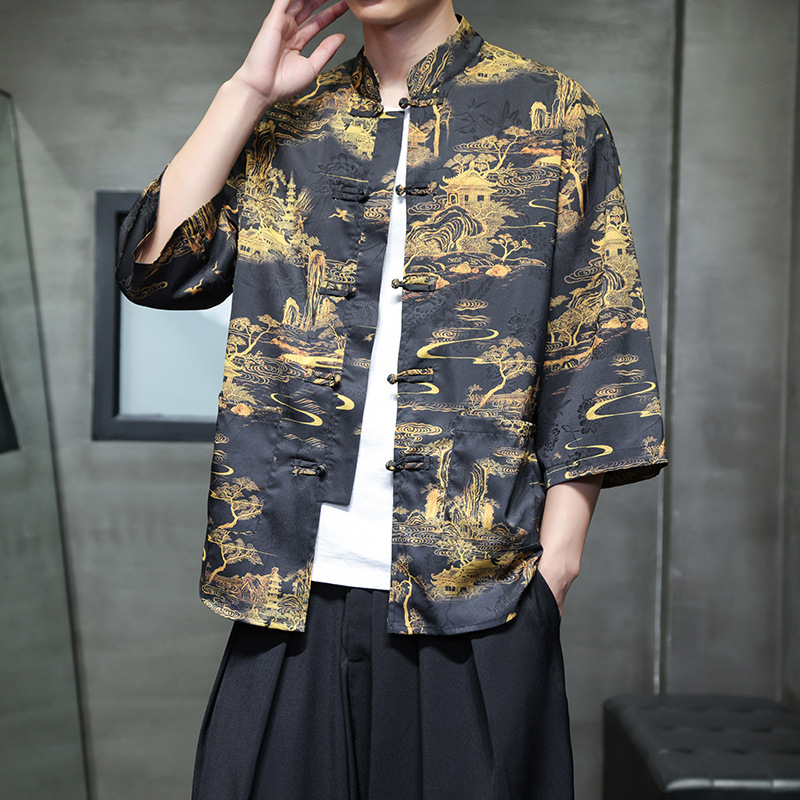 Free shipping New Chinese style solid color simple style buckle pocket decorative woolen coat women's autumn and winter new style Merit