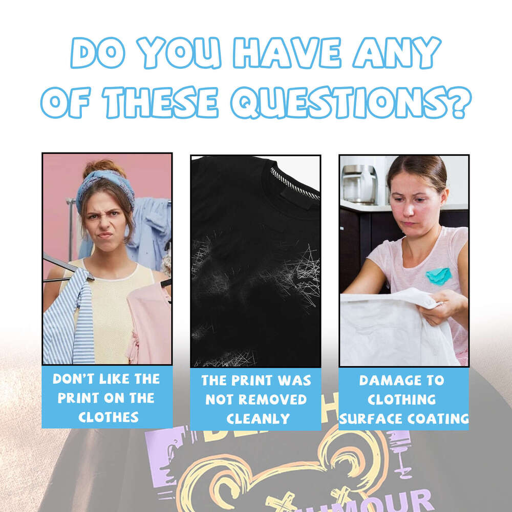 Jakehoe Clothing Fabric Print Pattern Letter Cleaning Remover S260130