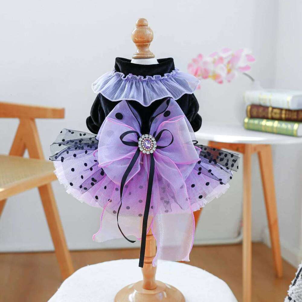 Magic Elf Tutu Pet Clothes Dog Cat Haute Couture Wedding Princess Dress H260130