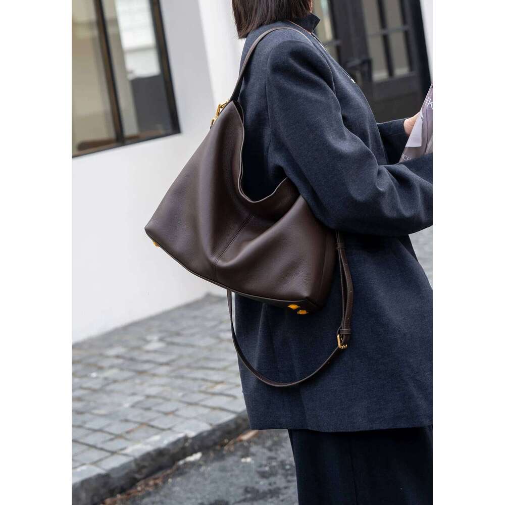 Genuine Grade Leather Women Shoulder Crossbody Large Bag Luxury Designer Brand Female Handbag Fashion Soft Cowhide Ladies Tote