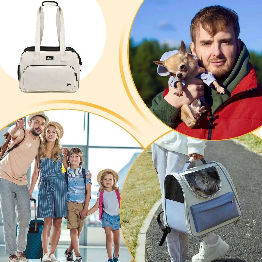 Puppy Soft Backpack With Large Pockets Comfortable Small Dogs Carrier Purse For Daily Shopping Walking Park Outing Picnic 26H0130