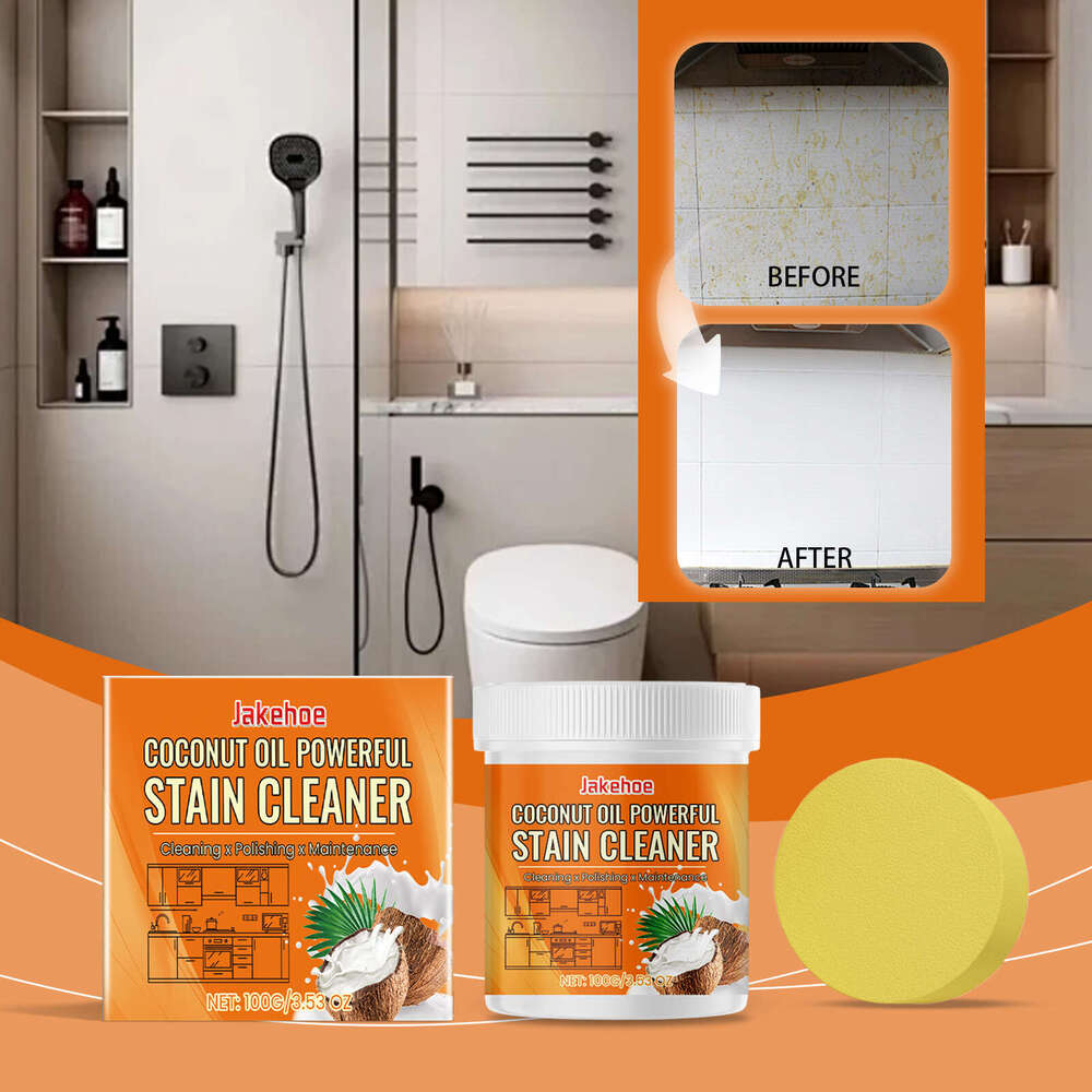 Jakehoe Coconut Remover Household Multi-Purpose Polishing Removal Oil Stain Surface Cleaner S260130