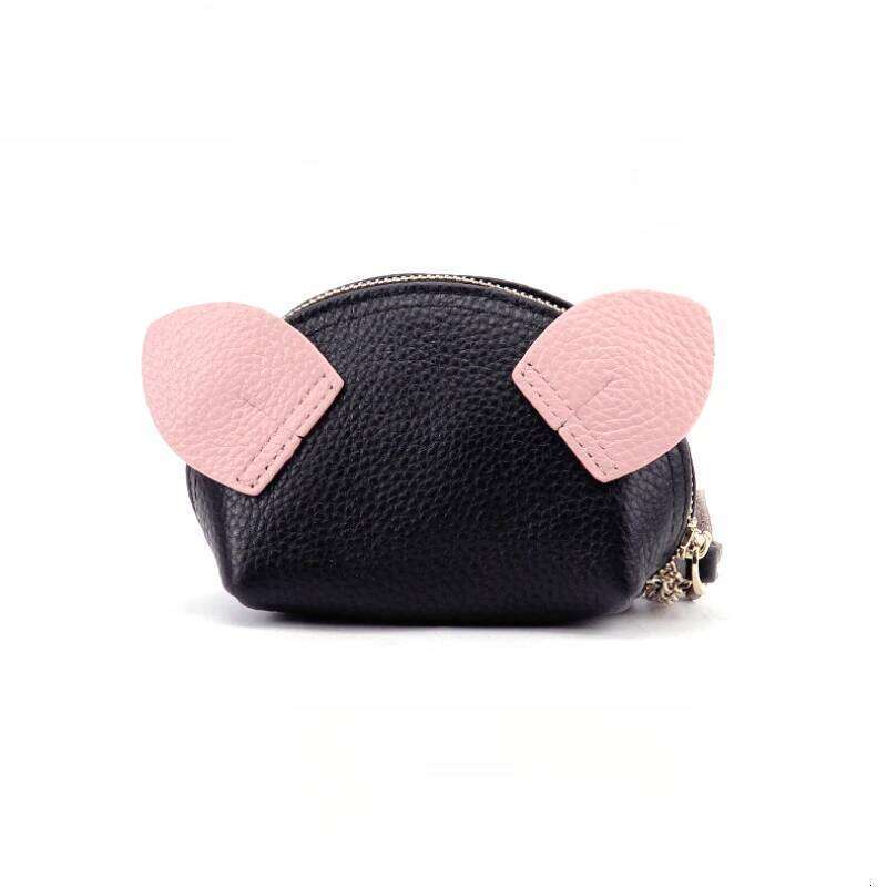 New Cute Pig Cow Leather Women's Coin Purse Creative Card key lipstick storage bag Holder Wallet For Women Z260130