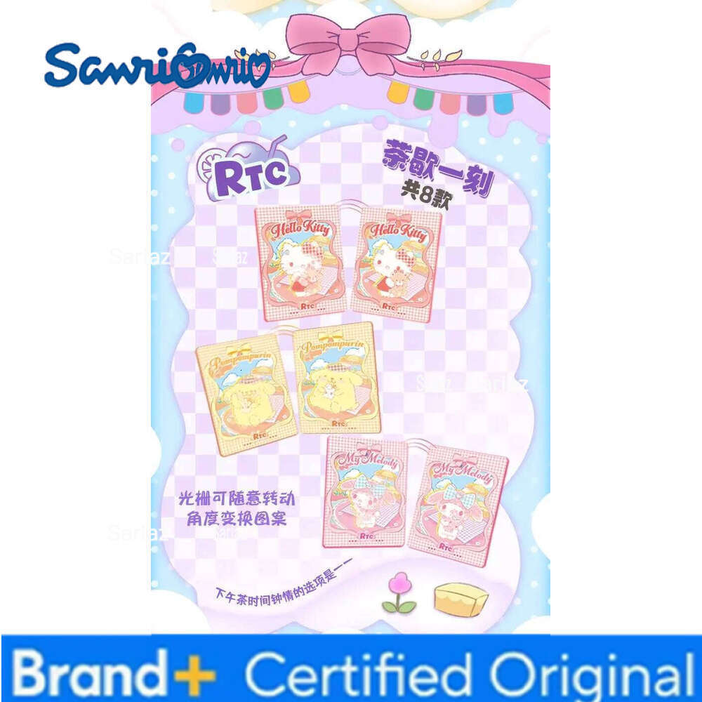 Sanrio New In Stock Mymelody Kuromi Sweet Moment Crystal Series 1 Collectible Card Blind Box Perfect Gift For Girls On Festivals H26013011