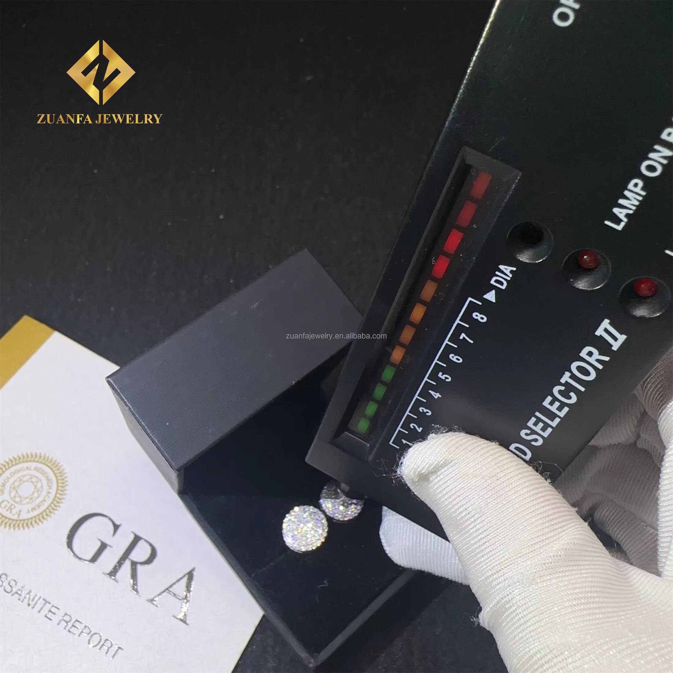 Best Selling Pass Diamond Tester GRA Certificates Screw Back Iced Out Earring Man VVS Moissanite Diamond Hip Hop Earring Man