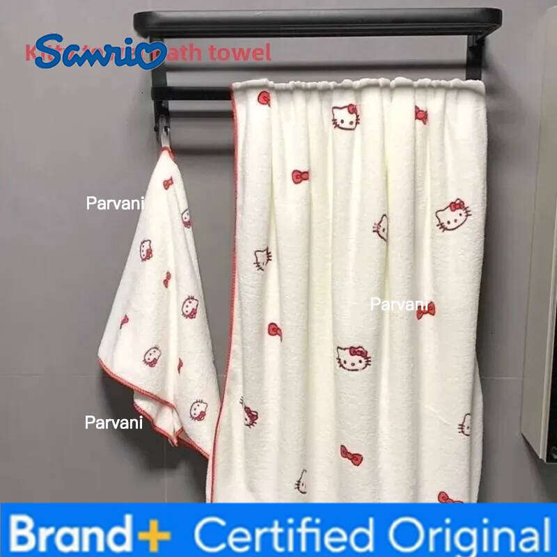 Sanrio Hello Kitty Universal Thickened Coral Fleece with Strong Water Absorption Towel for Adults and Children Gifts H260130