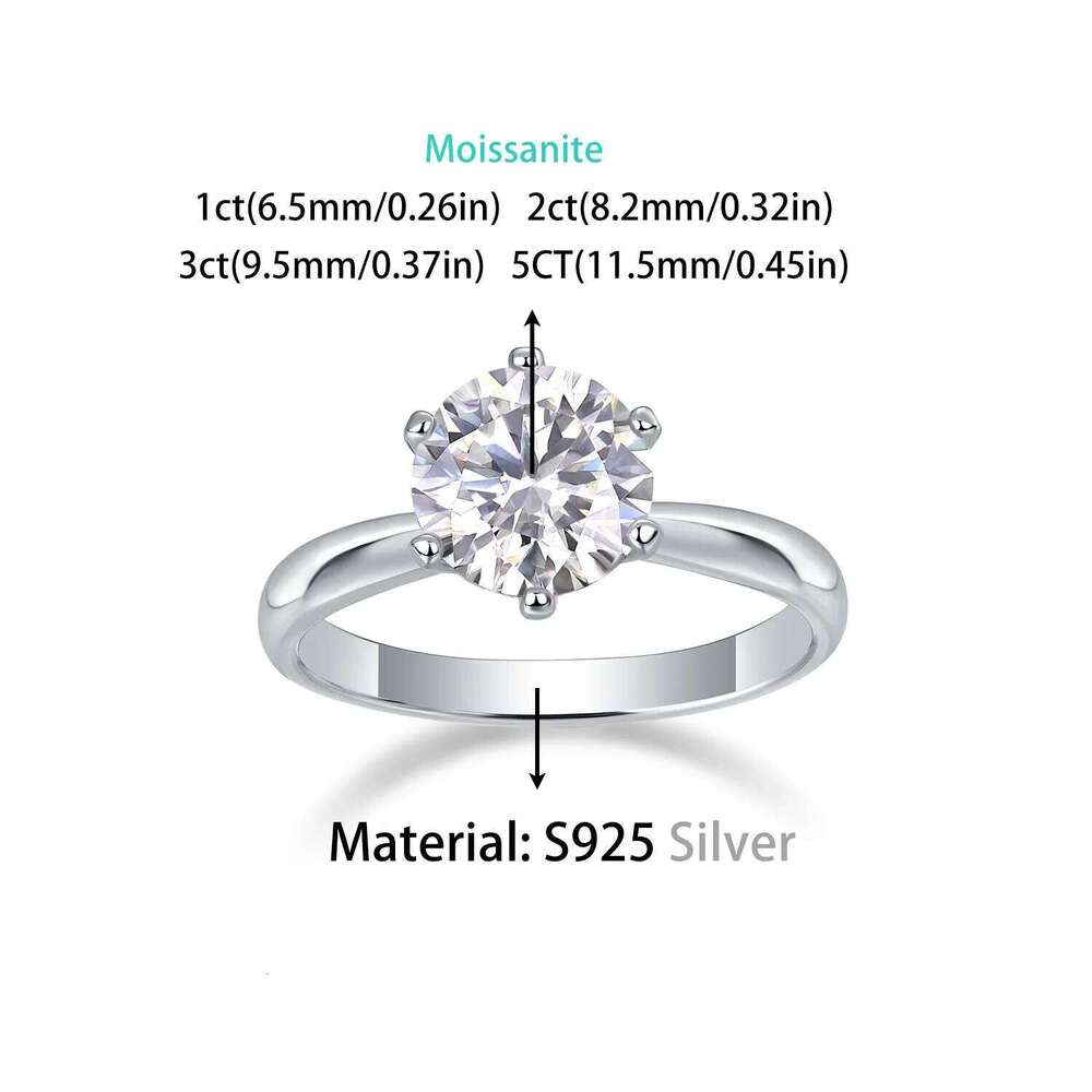 Gra zertifizierter 1-5ct Moissan ite vvs1 Labor Diamanten Solitaire Ring fr Frauen Verlobung versprechen Ehering Jewe XJ260130