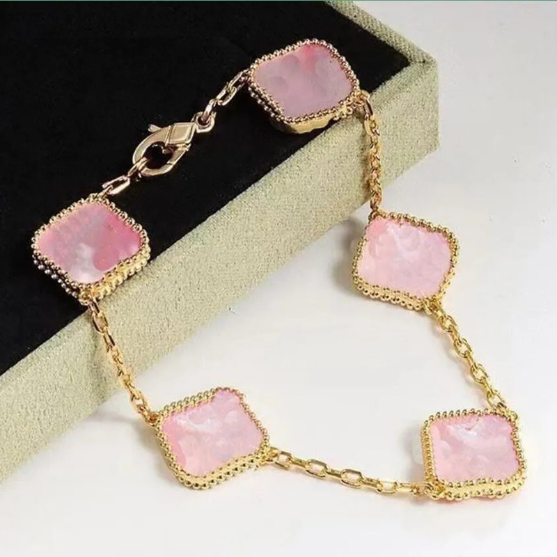 designer bracelet luxury clover bracelet jewelry female designer gold bracelet upscale designer diamond bracelet Red and black Green jewelry bracelets