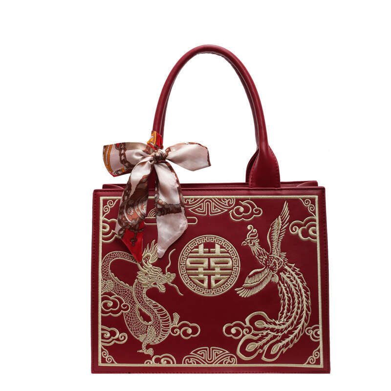 Chinese Style National Embroidery Wedding Handbag Red Bride New High-End Single Shoulder Crossbody Bag MASA