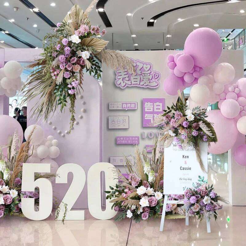 Dried Arrangement Pampas Grass Reed Row DIY Wedding Props Backdrop Decor Arch Flowers Flower props for decoration W260130