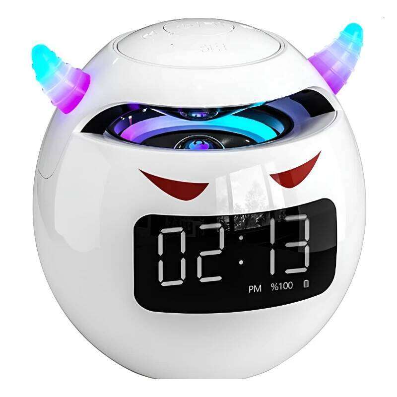 Ball Shape Bluetooth LED Digital Dual Alarm Smart Voice Multi-Functional Portable Wireless Sound Speaker Clock W260130