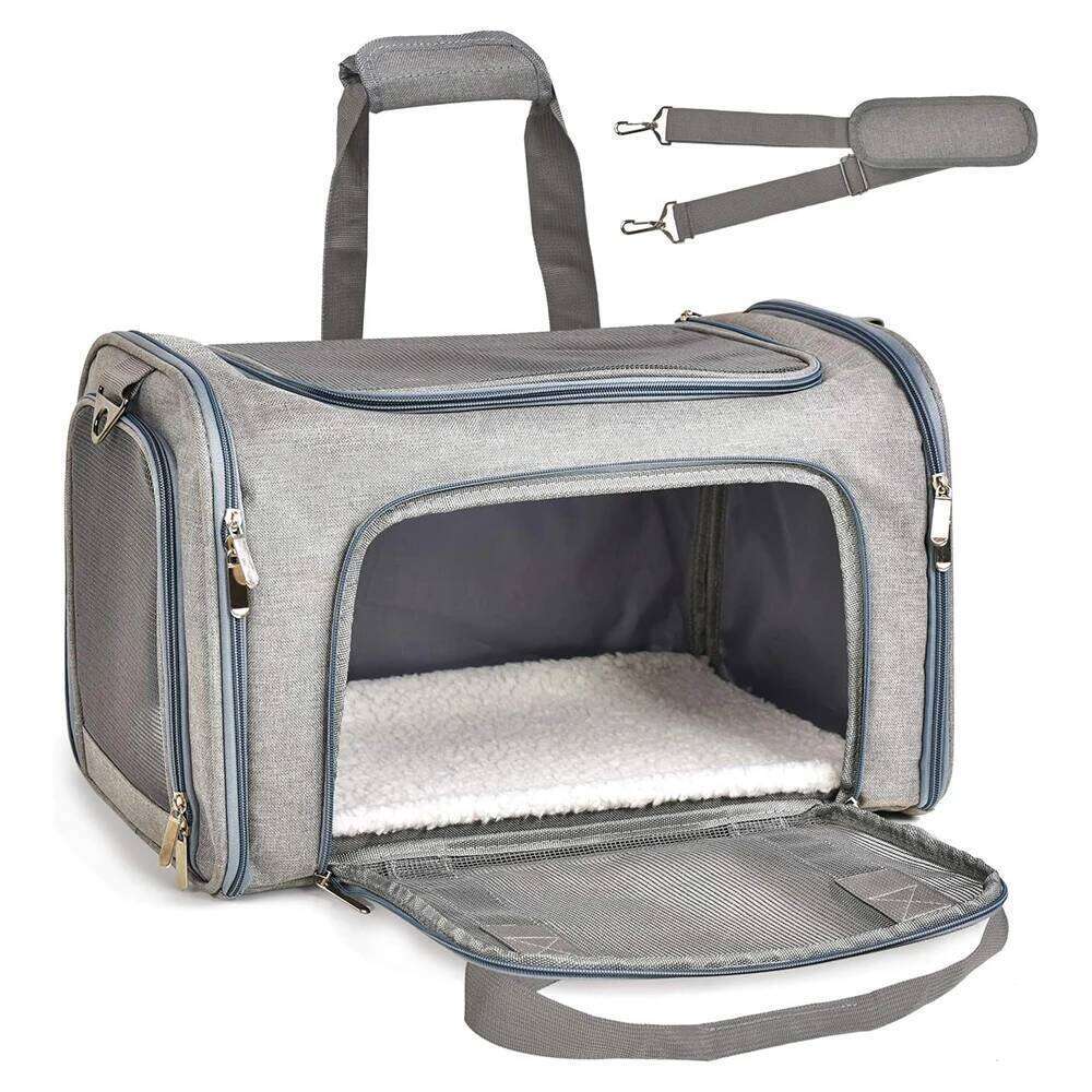 1PC Cat, Dog for Small Medium Cats Puppies up to 15 Lbs, Collapsible Travel Puppy Carrier 26H0130