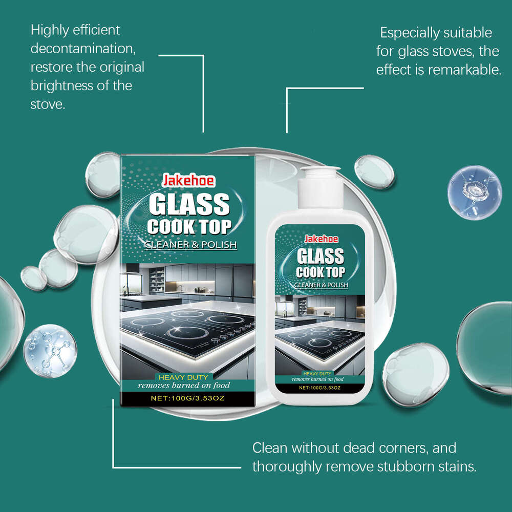 Jakehoe Glass Polish Household Kitchen Cleaning Induction Ceramic Stove Stain Removal Cleaner S260130