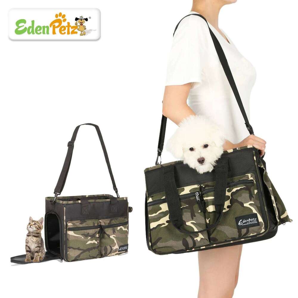 Pet Dog Carrier With 7kg Capacity,Camouflage Style Soft Comfort Handbag,Cat Outdoor Travel Shoulder Bag 26H0130