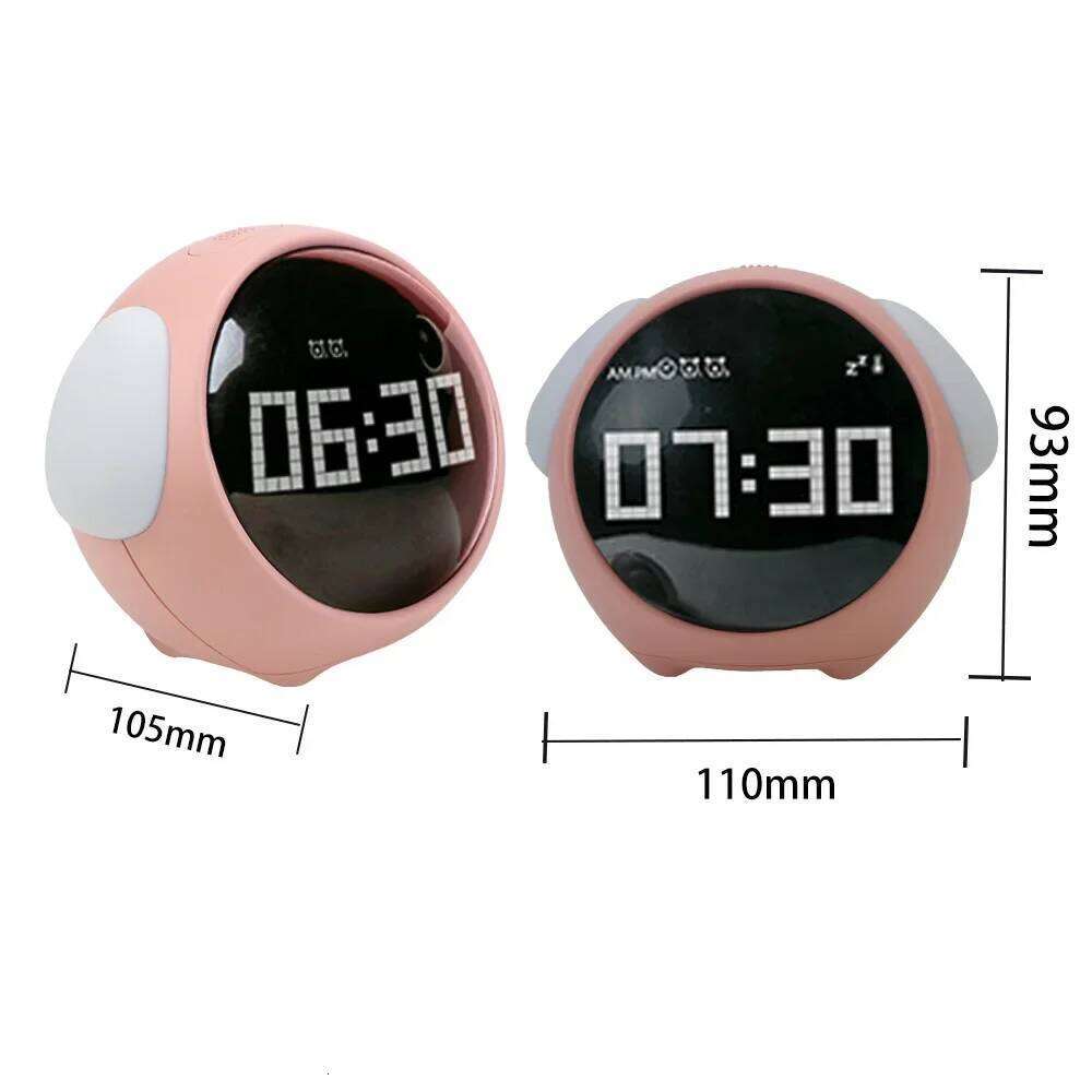 Cute Expression Clock Multi-function Digital Alarm Clocks Intelligence Voice Control LED Night Lights for Bedroom W260130