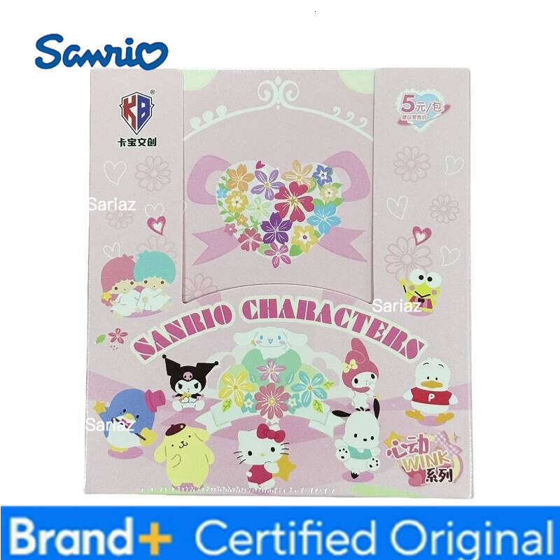 Sanrio New In Genuine Original Box Card Wink Cute Anime Characters Kuromi Kitty Melody Cinnamoroll Collection Children's Gifts H260130