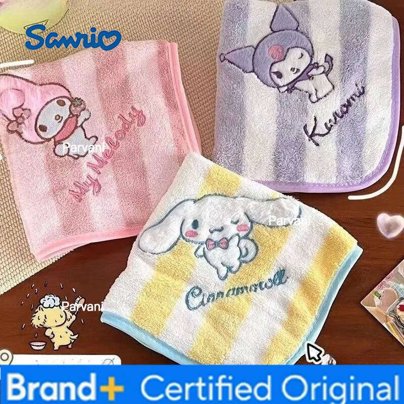 Sanrio Kuromi Hand Towel My Melody Cinnamoroll Anime Action Figures Cartoon Strong Water Absorption Towels Kawaii Children Gifts H260130