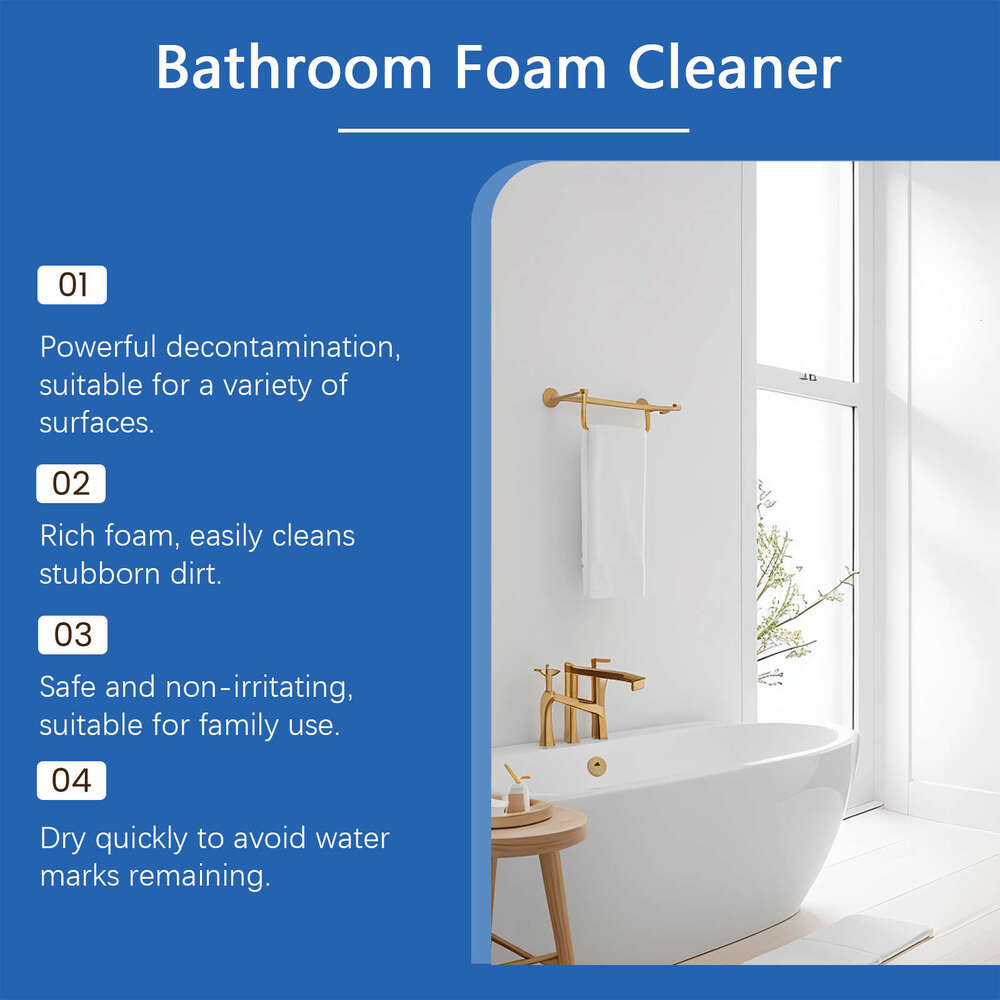 JAYSUING Bathroom Foam Cleaner Tile Glass Bathtub Water Stains Scale Remover Cleaning Agent S260130