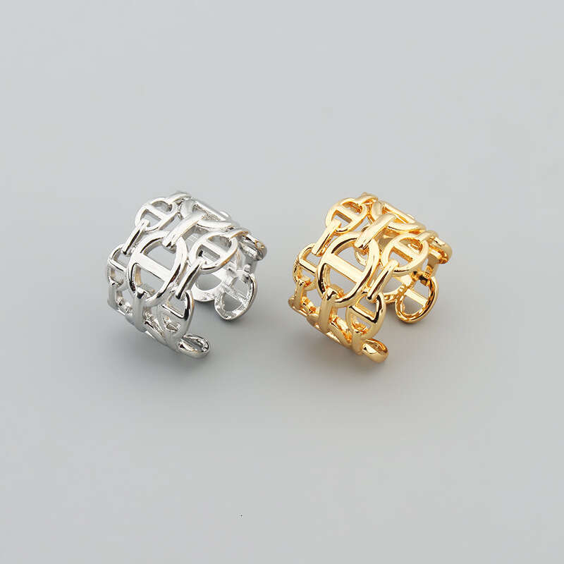 Hollow-woven ring Simple H-shaped ring A universal love token for both men and women