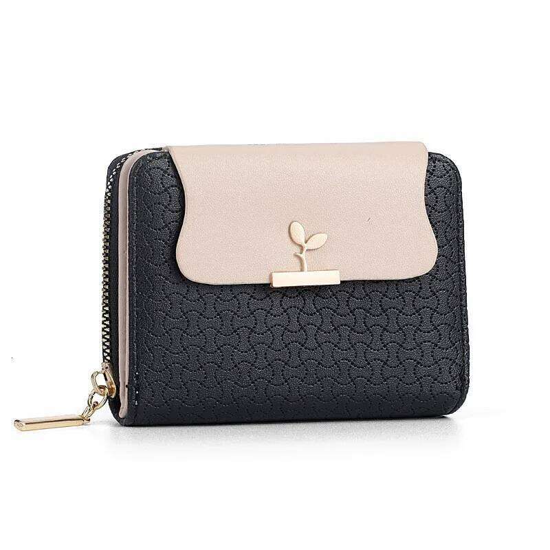 Ladies Wallets Leaf Hasp Clutch Brand Designed Student PU Leather Mini Coin Purse Female Card Holder Money Bag New Women Wallet Z260130