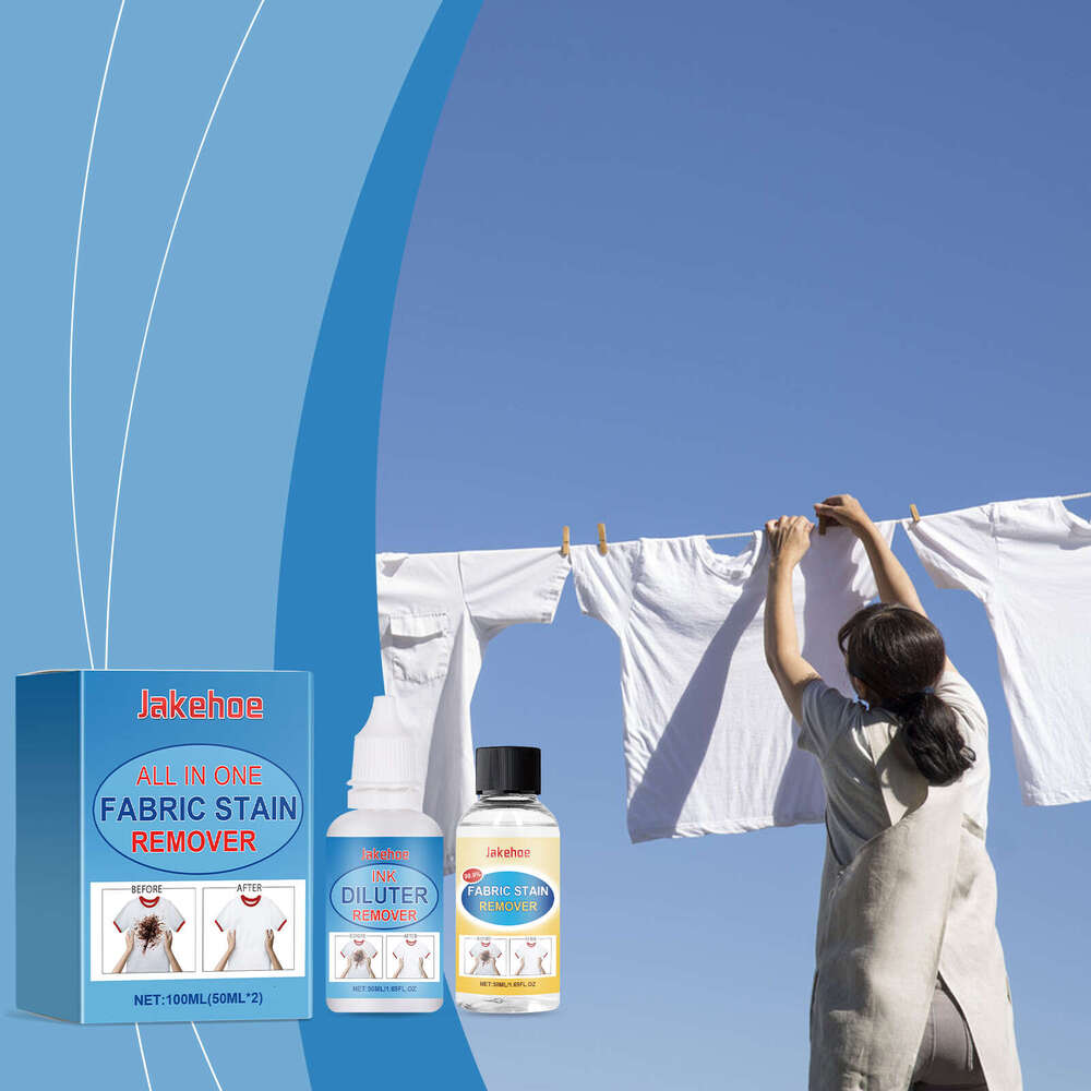 Jakehoe All-in-One Fabric Stain Remover Gentle Cleaning for Clothes Removes Oil Stains and Protects Colors S260130