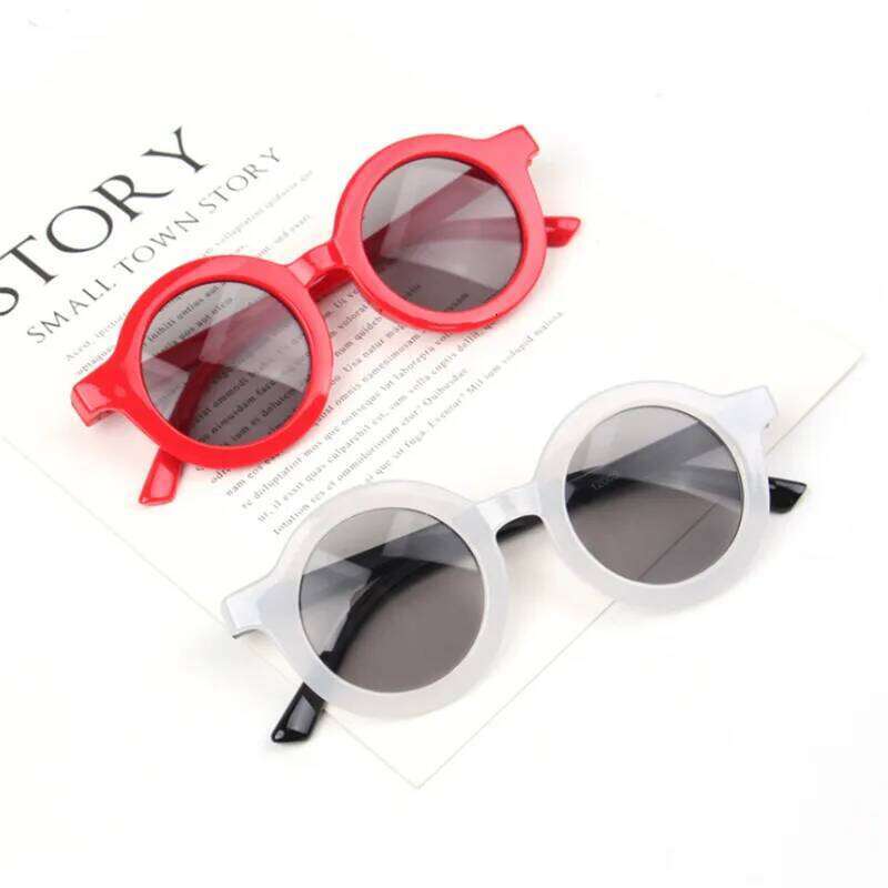 Retro Round Frame Kids Sunglasses Baby Boys Girls British Style Sun Shade Glasses Eye Protection Glass Uv400 Protective Eyewear H260130