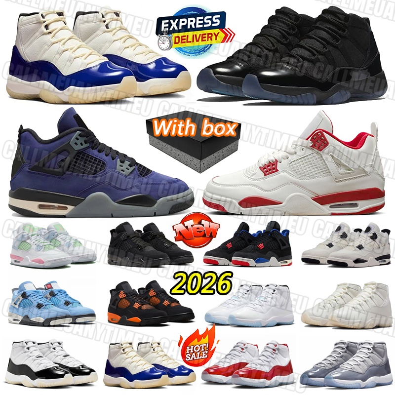 New Black Cat 4 11 Basketball shoes 4s 11s Mens Womens Sneakers Leather rubber Classic Gamma Blue White Cement Cool Grey Sierra Red Pearl Outdoors Sports Trainers