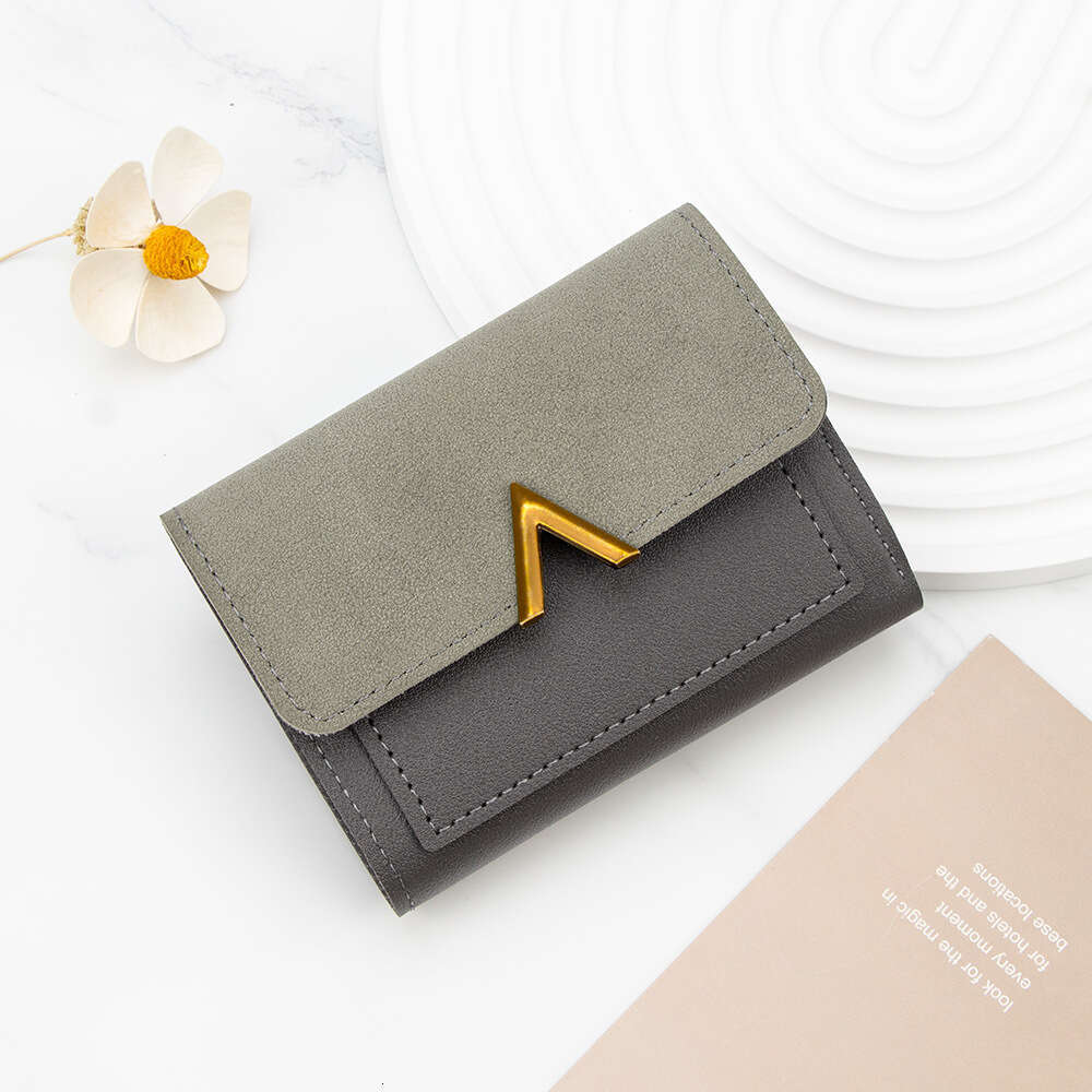 New Korean Style Simple Women's Short Large Capacity Girls' Wallet Student Small Card Holder Coin Purse