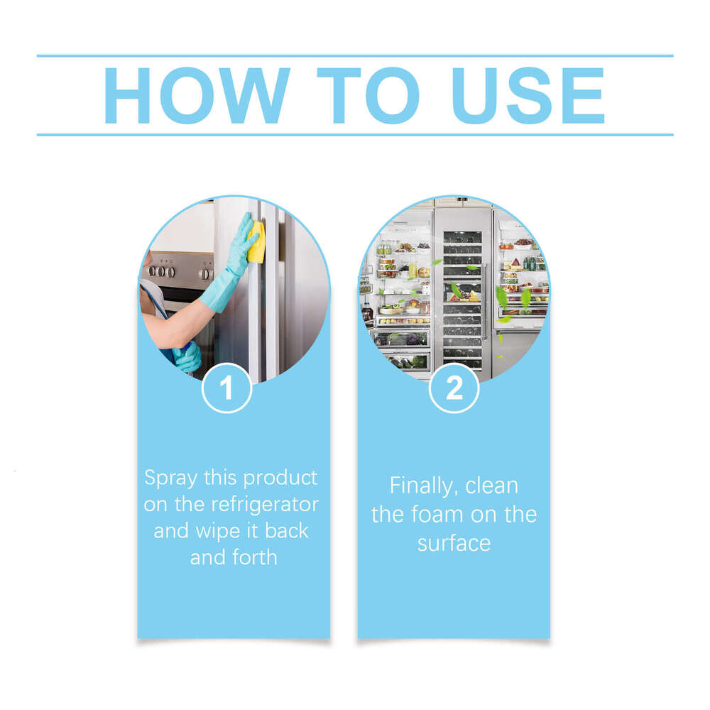 Jakehoe Deodorizing Freezer Cleaner Refrigerator Quick Odor Removal Cleaning Spray S260130