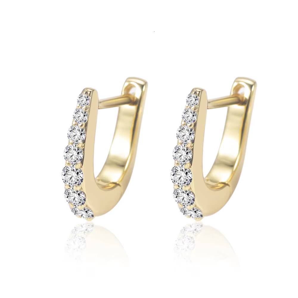 MSE-773 Lab Diamond With Sliver Women Earrings Jewelry Lab Grown Round Shape Diamond