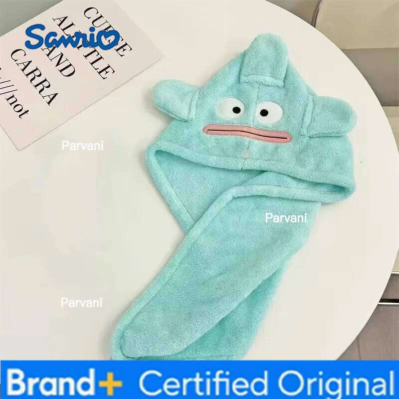Sanrio Kawaii Anime Hello Kitty Dry Hair Hat Cute Cartoon Skirt Bath Coral Fluff Towel Water Absorption Artifact Household H26013011