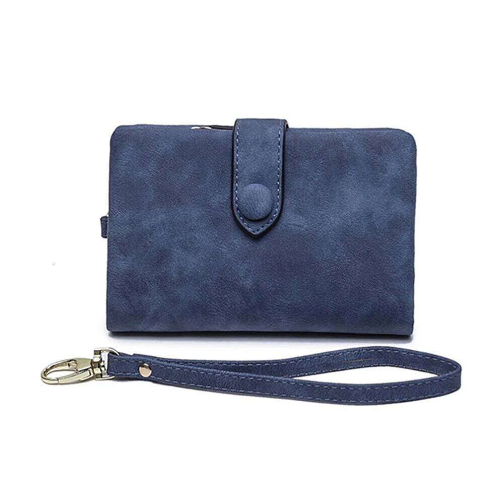 Chic Tri-fold Women Short Wallet Korean Style Buckle Multi-slot Purse Carteras Para Mujer Z260130