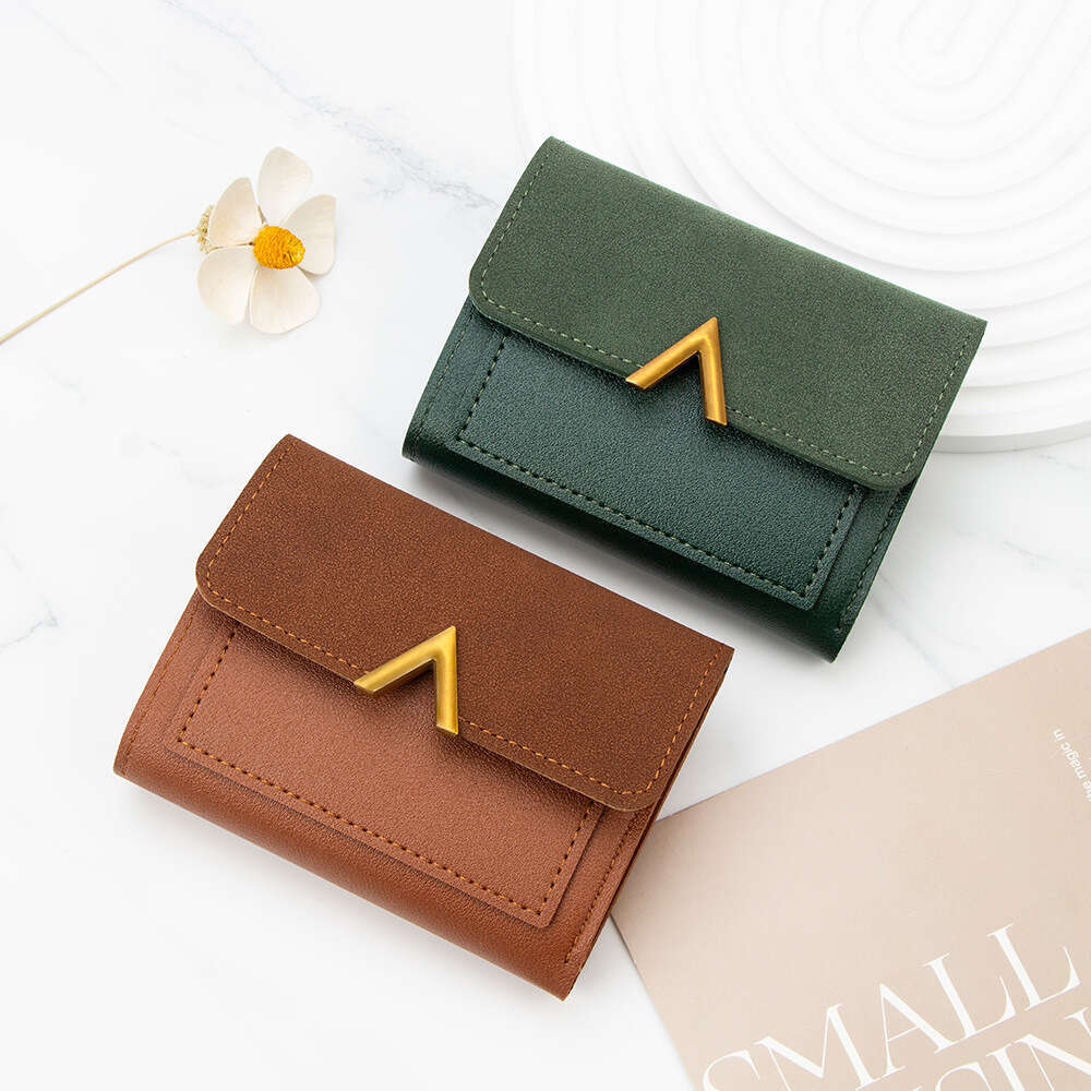 New Korean Style Simple Women's Short Large Capacity Girls' Wallet Student Small Card Holder Coin Purse