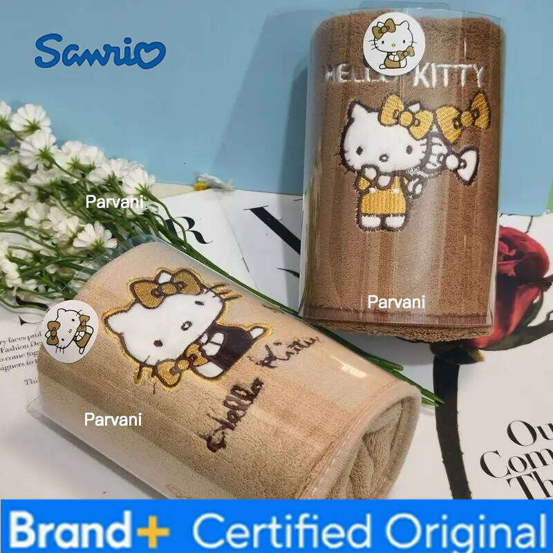 Sanrio 1PC Hello kitty Towel Maillard Series Hand Wipes Comfortable Absorbent Rubbing Towels Bath Household Products H260130