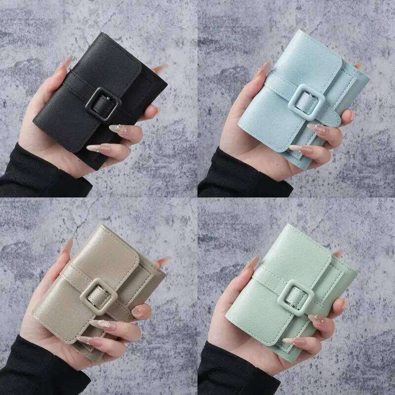Fashion Minimalist Women's Mini PU Leather Short Style Coin Purse For Students Women Holder Wallet Z260130