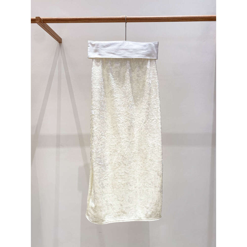 Zhihetang New Chinese National Style Diamond Velvet Half Winter Fleece Lined Thickened Split Straight Skirt LEEGO LENS