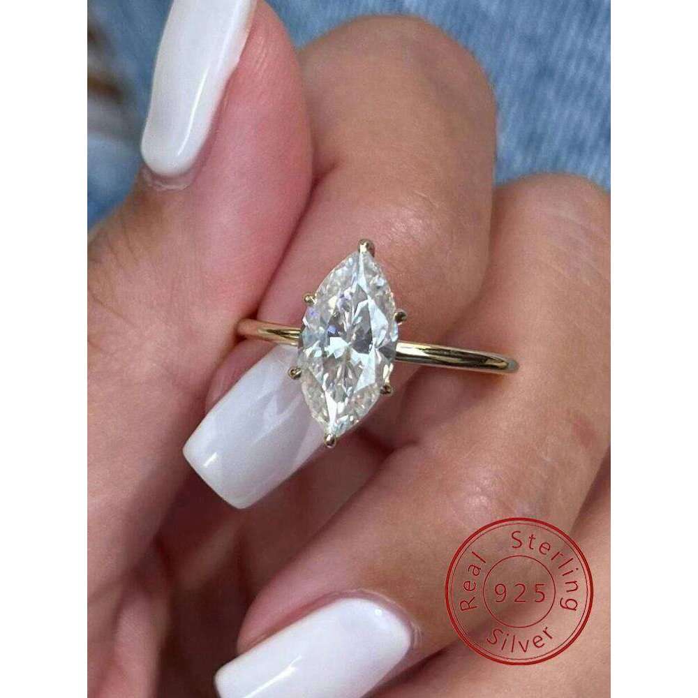 925 Sterling Silver Classic Gorgeous Sparkling Zircon Ring For Women Engagement Wedding Luxury Fashion High Quality Fine Jewelry XJ260130