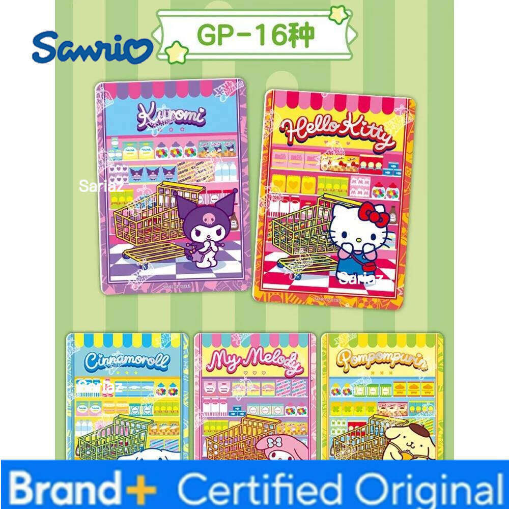 Sanrio KAYOU Genuine Collection Hello Kitty Cinnamoroll Pochacco Cartoon Colorful Shopping Cards Children's Birthday Gifts H260130