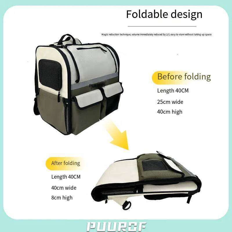 PUUROF Pet luggage capacity cat Large backpack portable Spring Festival special car bag windproof 26H0130