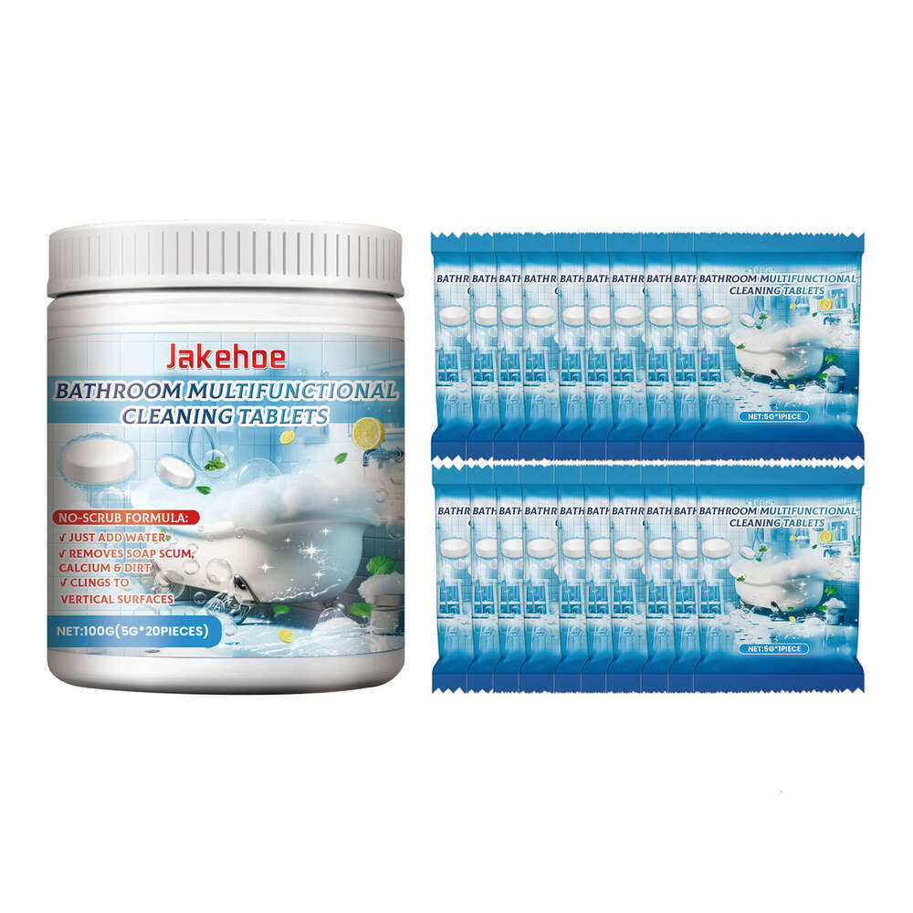 Jakehoe Bathroom Deodorizing Sink Stain Removal Bathtub Glass Scale Household Cleaning Tablets S260130