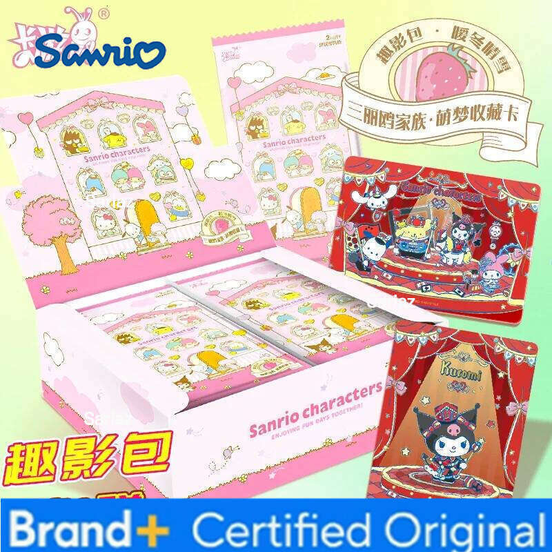 Sanrio Kayou Genuine Family Cute Dream Collection Card Warm Winter Clear Snow Cards Periphery Children Toys Birthday Gift H2601301