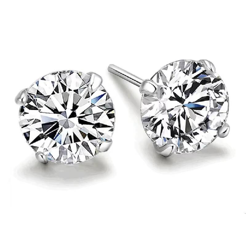 1ct FG VS Lab Grown Diamond Four-Prong Stud Earrings Round Cut Fine Jewelry for Girls