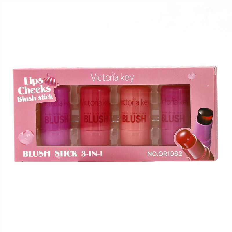 Long Lasting Jelly Blush Stick 4 Colors Multi Function Matte Lip Balm Brighten Eyeshadow 3 in 1 Lip Gloss Makeup 251111